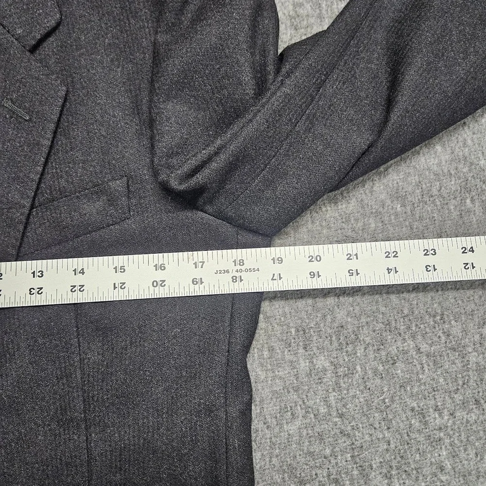 Corneliani Blazer Vest Mens 36 Charcoal Grey Wool 2 Piece Set Made in Italy